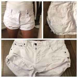 One teaspoon white denim shorts size 28